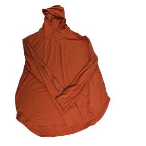 REI Co Op Men's Orange Long Sleeve Hoodie Thumbholes 2XL Sahara shade hoodie